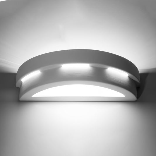HELIOS Keramik Wandleuchte – Weiß
