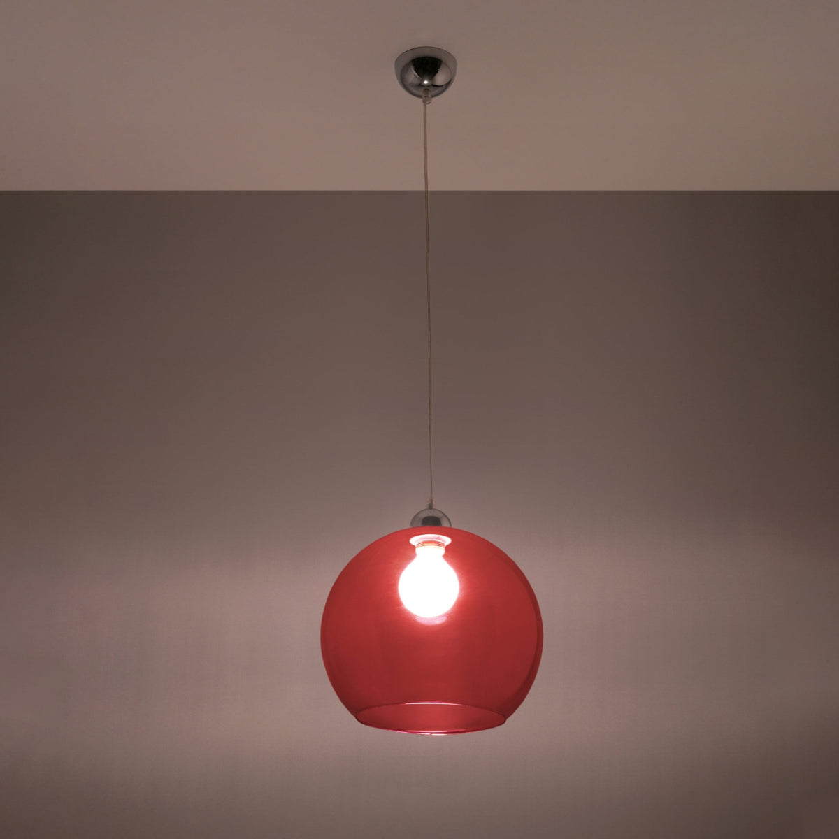 BALL Pendelleuchte – Rot