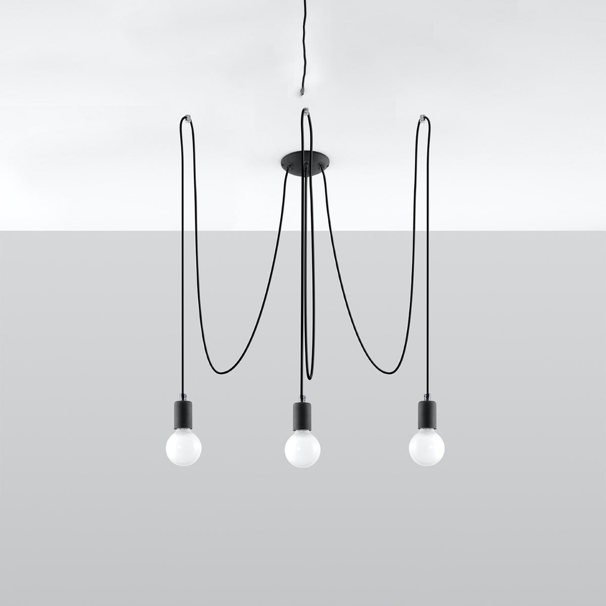 EDISON 3 Kronleuchter – Schwarz