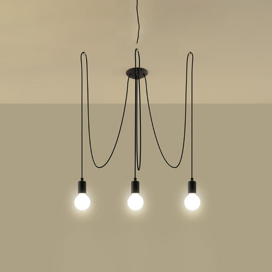 EDISON 3 Kronleuchter – Schwarz