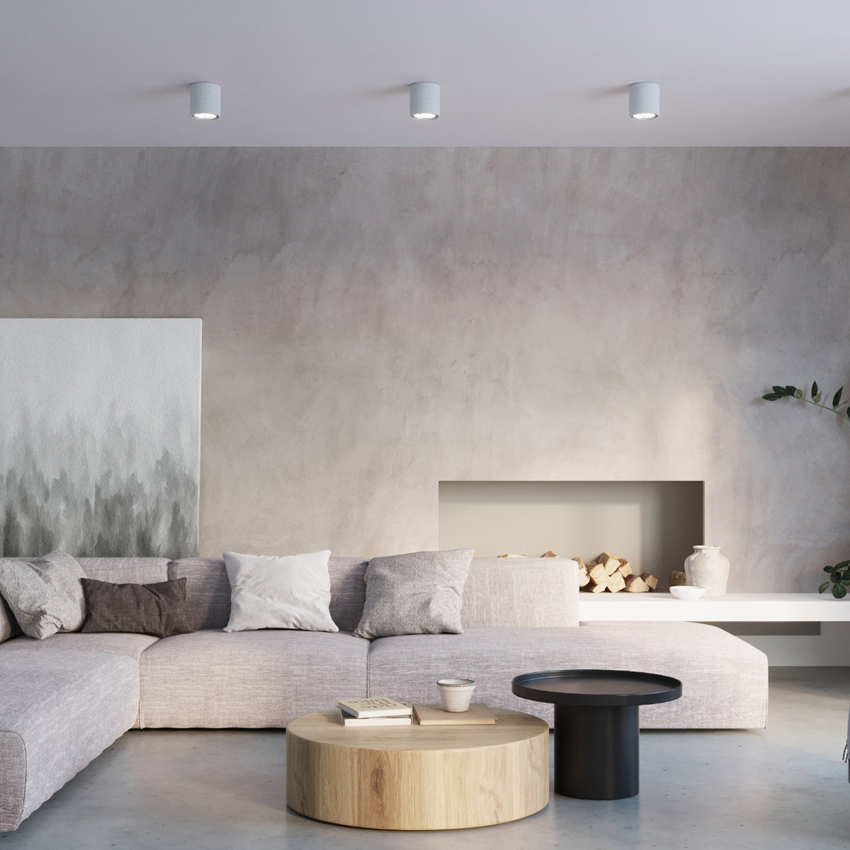 CULLO Beton Deckenleuchte – Grau