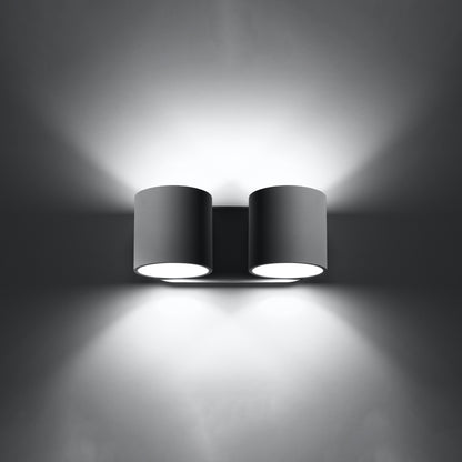 ORBIS 2 Wandleuchte – Grau