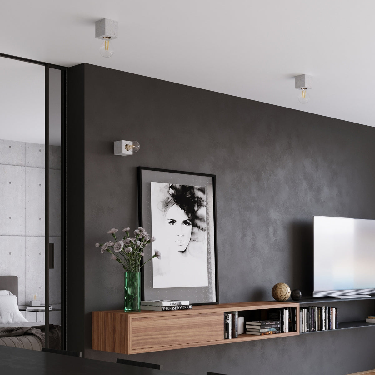 ARIZ Beton Tischleuchte – Grau