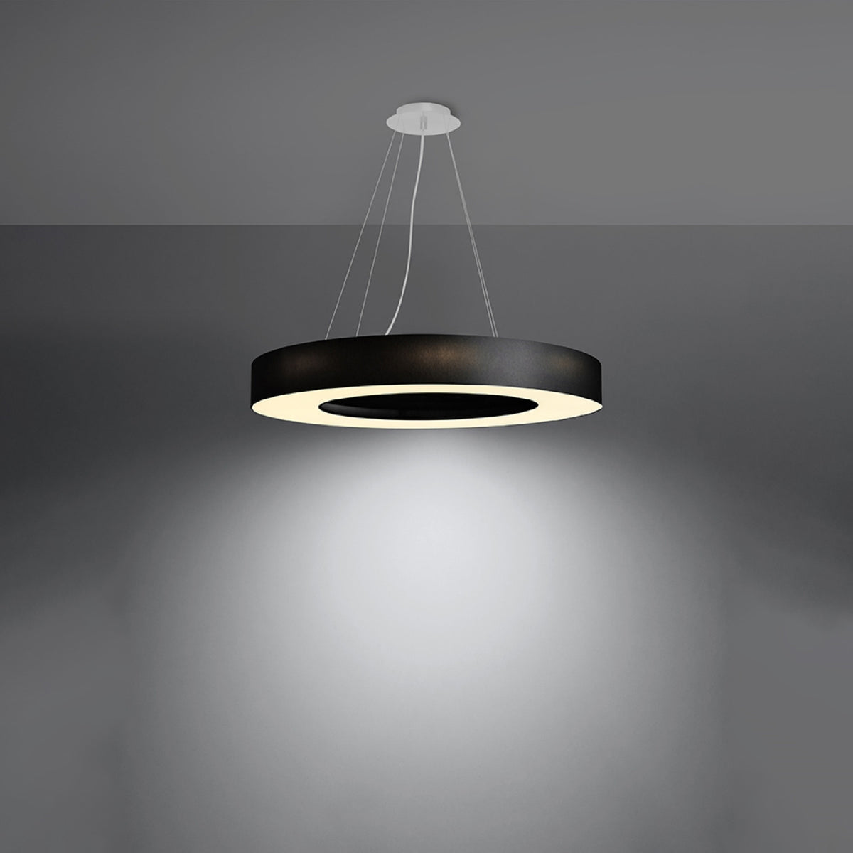 SATURNO SLIM 70 Kronleuchter – Schwarz