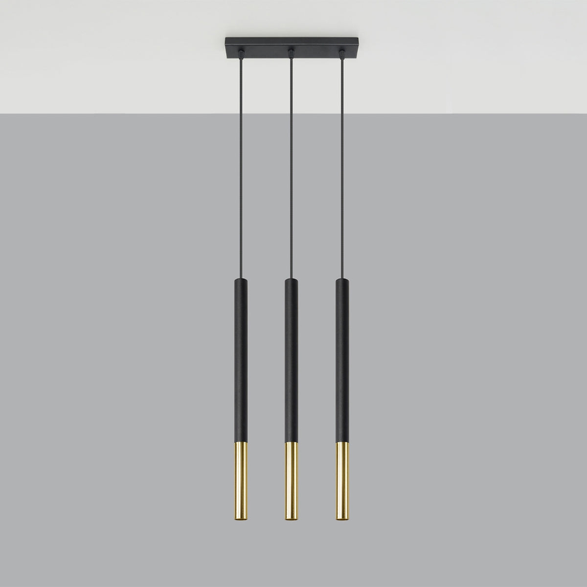 MOZAICA 3L Pendelleuchte – Schwarz / Gold