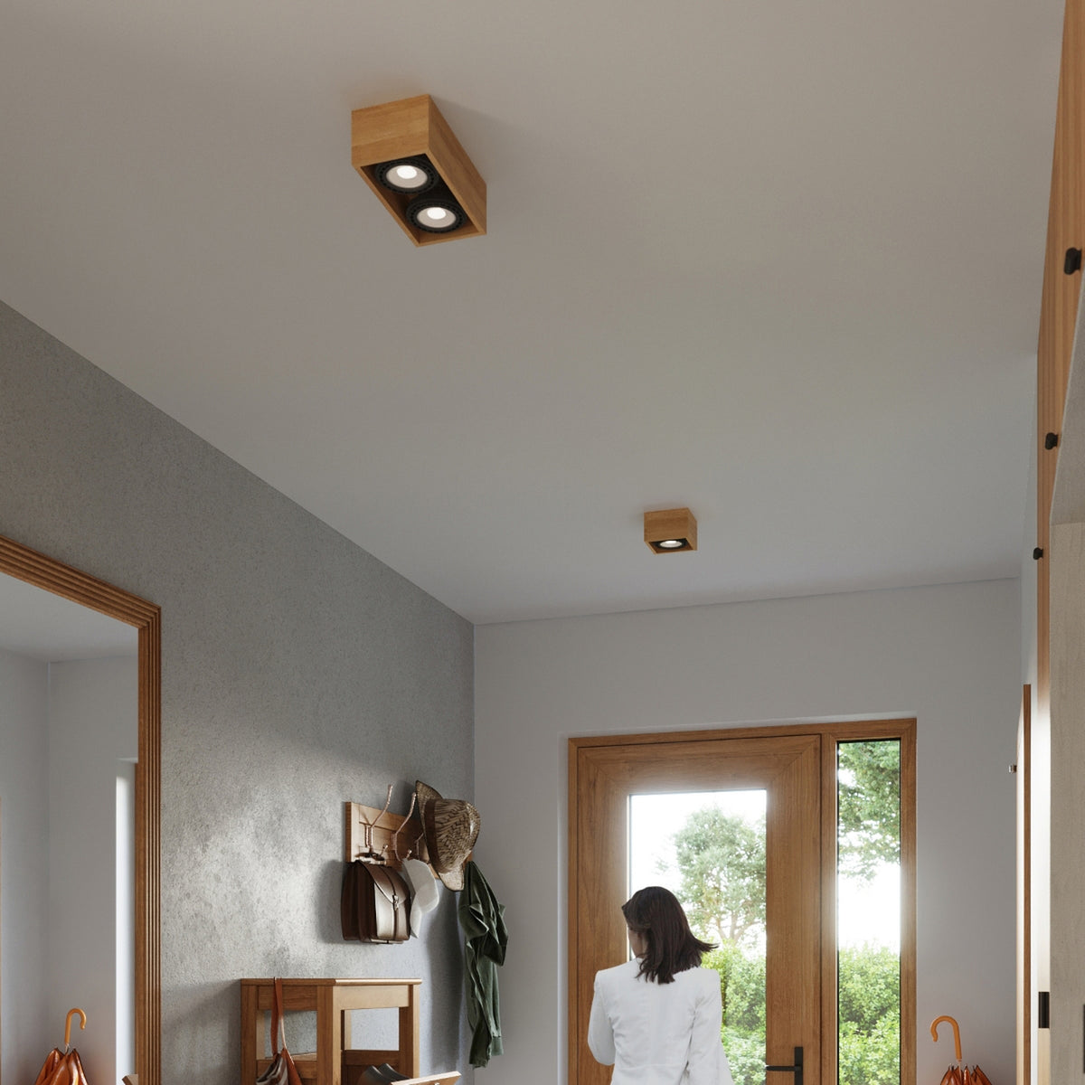 QUATRO 2 Deckenleuchte – Naturholz