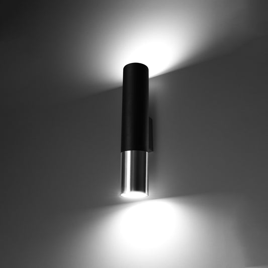 LOOPEZ Wandleuchte – Schwarz / Chrom