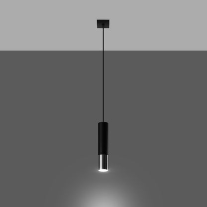 LOOPEZ 1 Pendelleuchte – Schwarz / Chrom