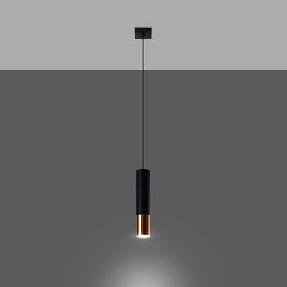 LOOPEZ 1 Pendelleuchte – Schwarz / Kupfer