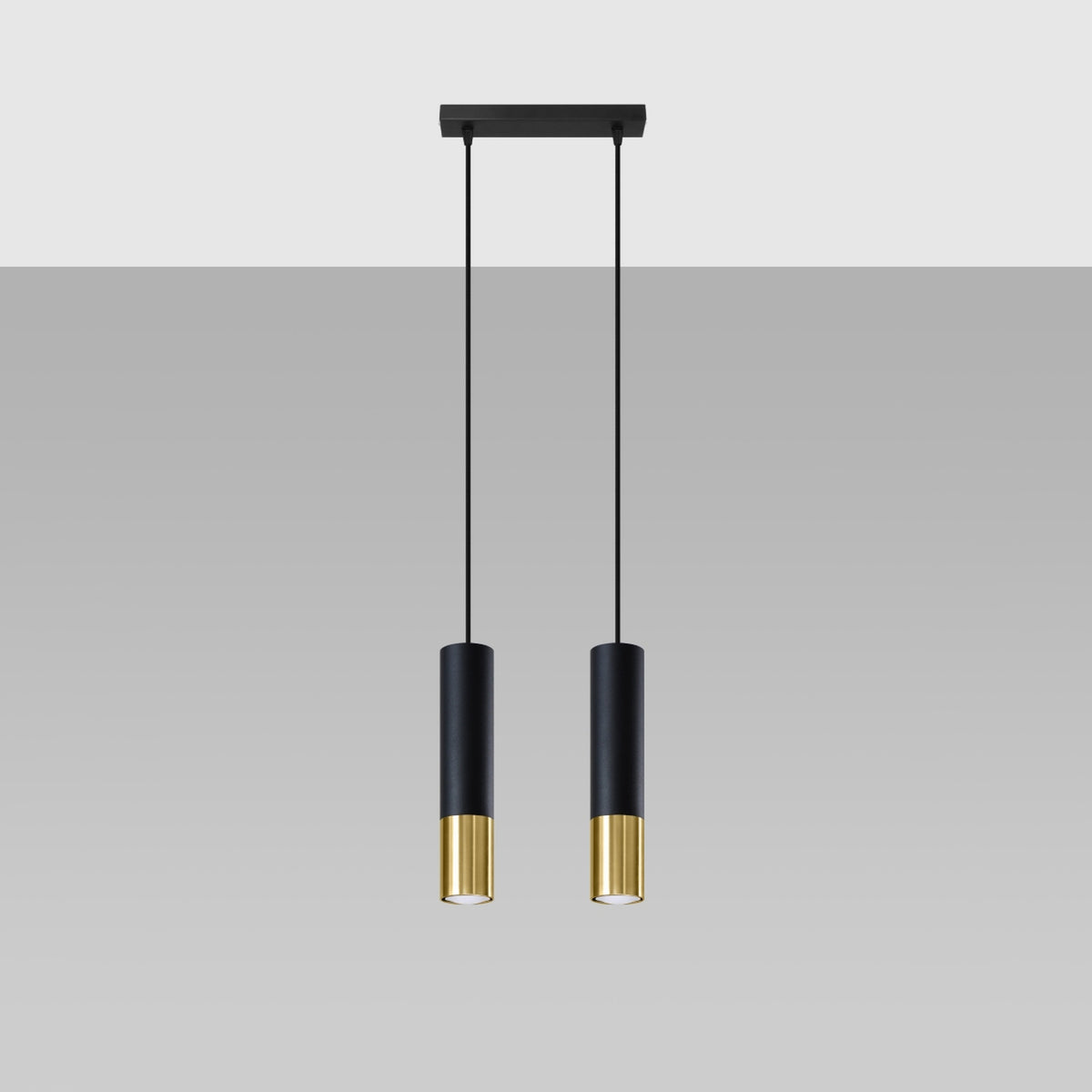 LOOPEZ 2 Pendelleuchte – Schwarz / Gold