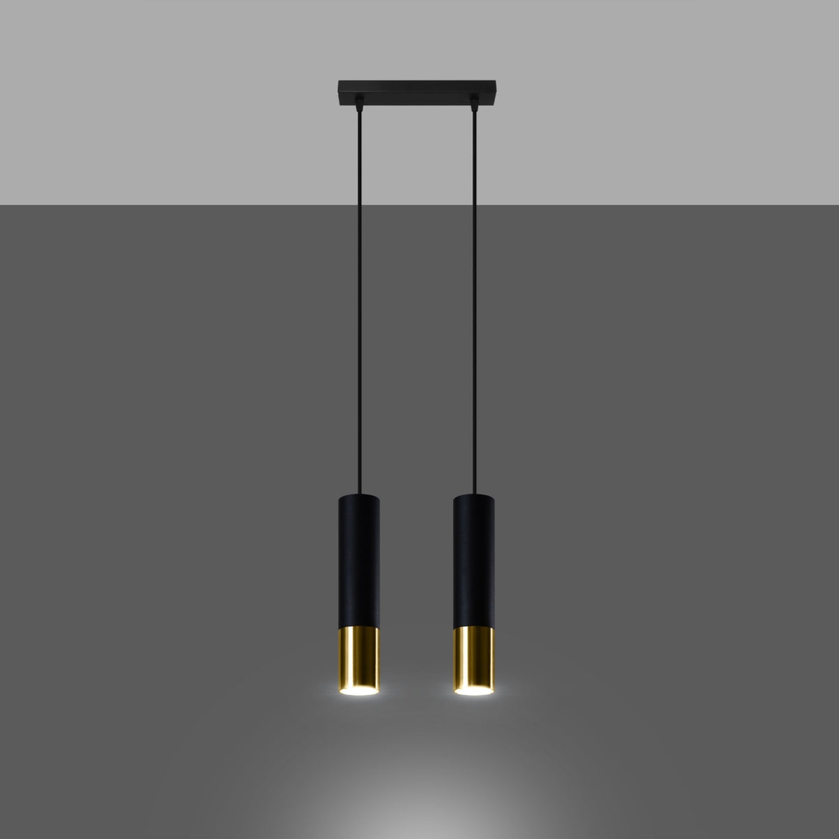 LOOPEZ 2 Pendelleuchte – Schwarz / Gold