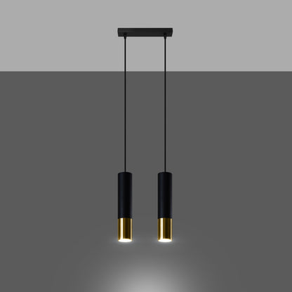 LOOPEZ 2 Pendelleuchte – Schwarz / Gold
