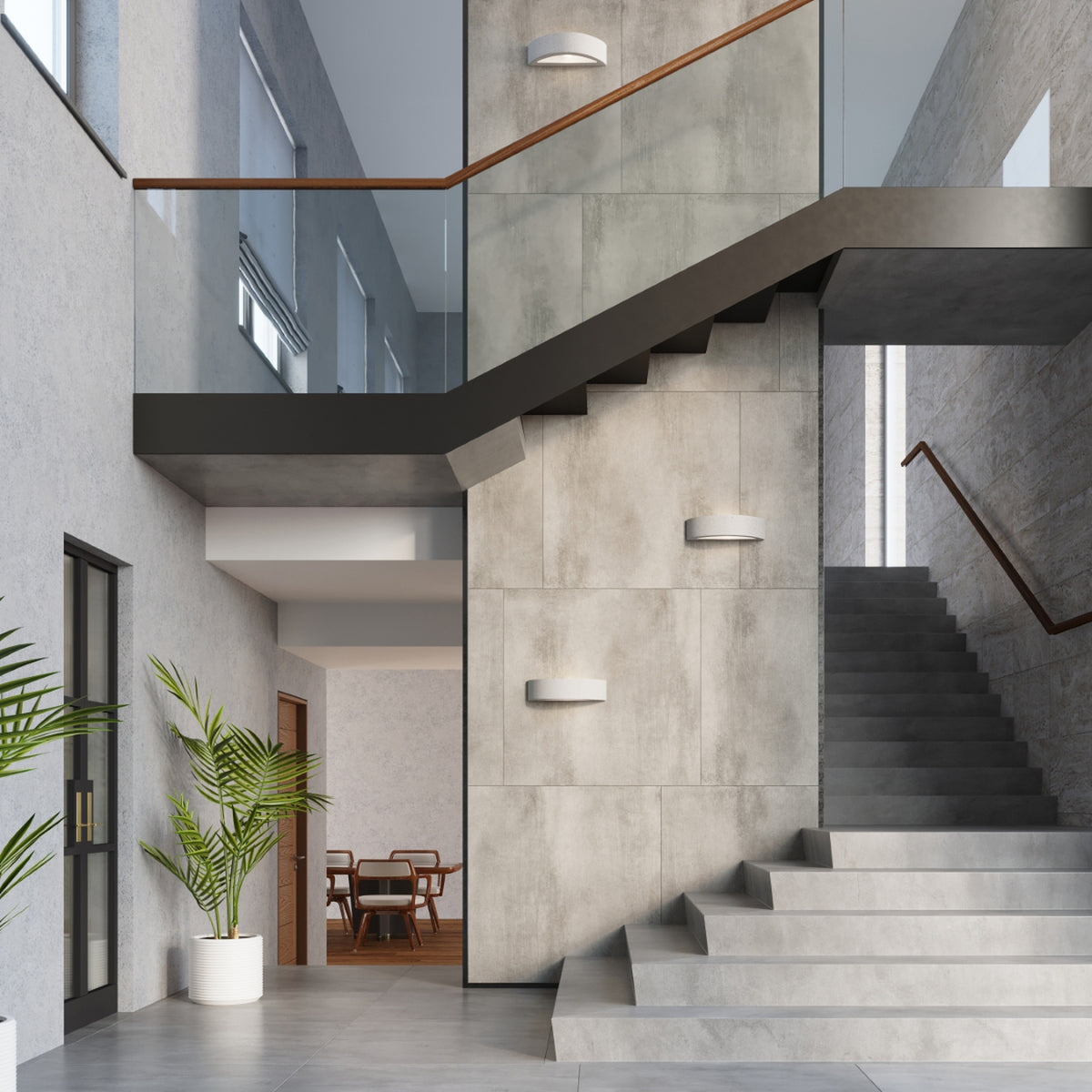 ATENA Beton Wandleuchte – Grau