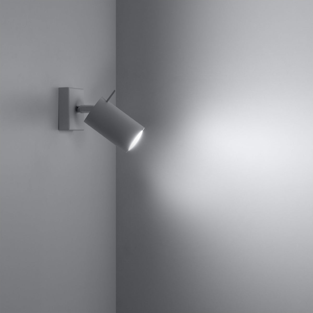 RING Wandleuchte mit Schalter – Weiß