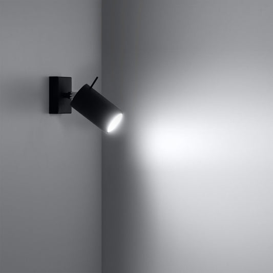 RING Wandleuchte mit Schalter – Schwarz