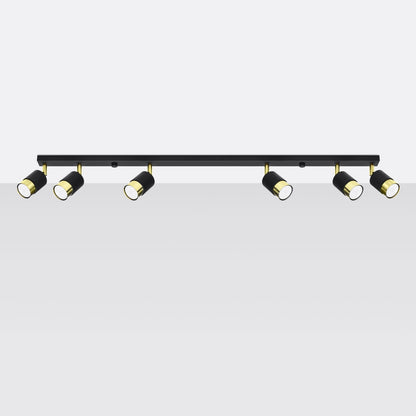 NERO 6 Deckenleuchte – Schwarz / Gold