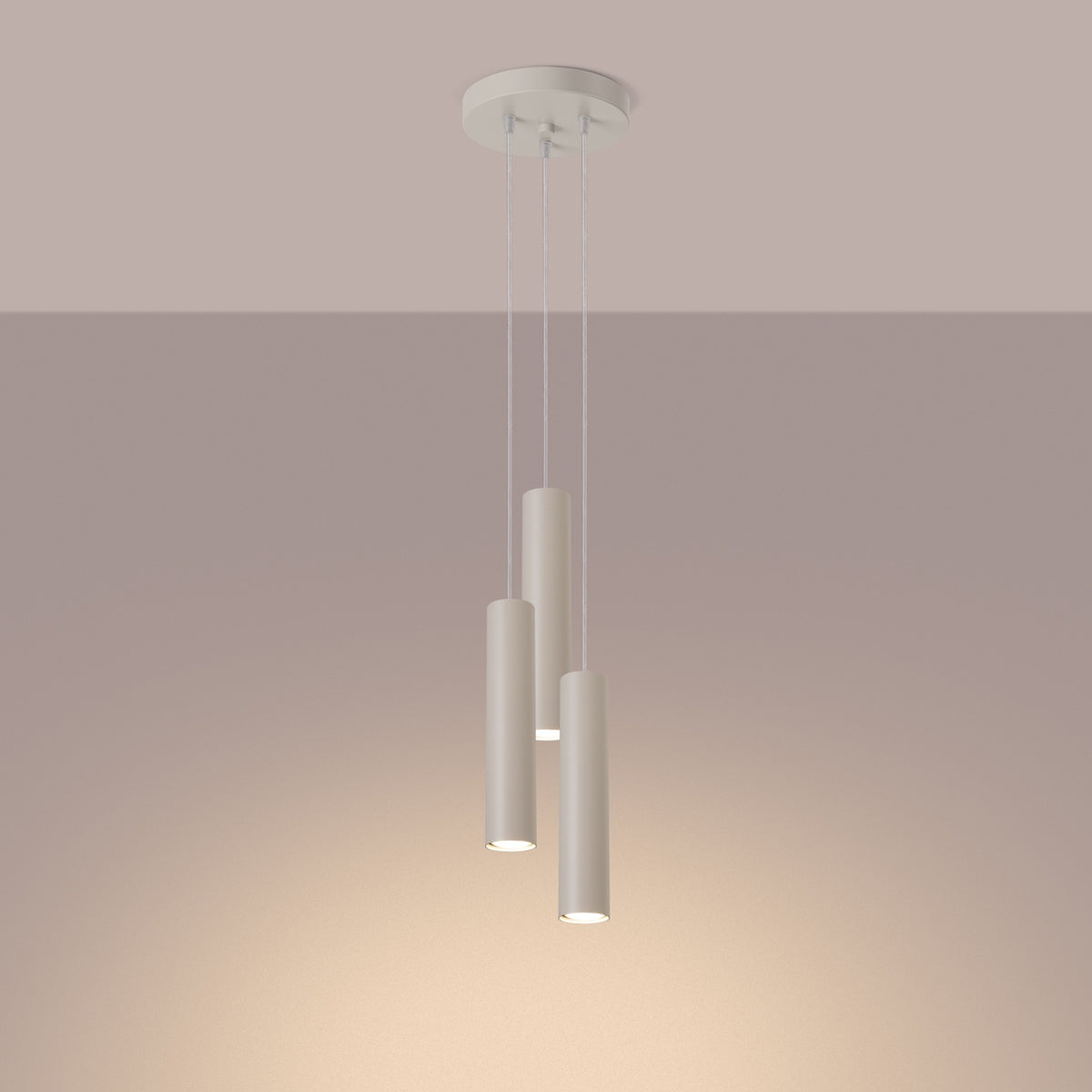 LAGOS 3P Pendelleuchte – Beige