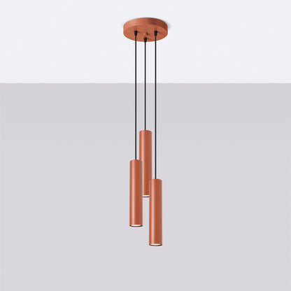 LAGOS 3P Pendelleuchte – Rot Ocker