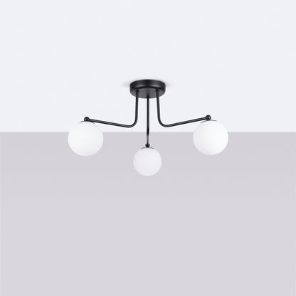 ASTRAL 3 Kronleuchter – Schwarz / Weiß