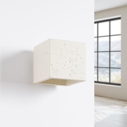 QUAD Beton Wandleuchte – Beige