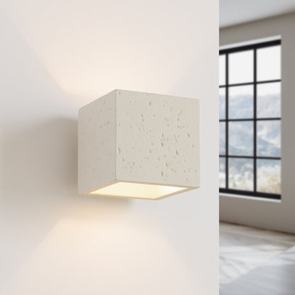 QUAD Beton Wandleuchte – Beige