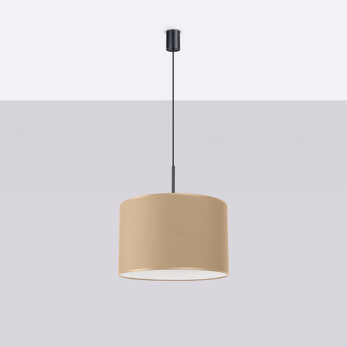 NEVIA Pendelleuchte – Beige / Schwarz