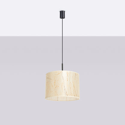 NEVIA Pendelleuchte – Beige Marmor / Schwarz