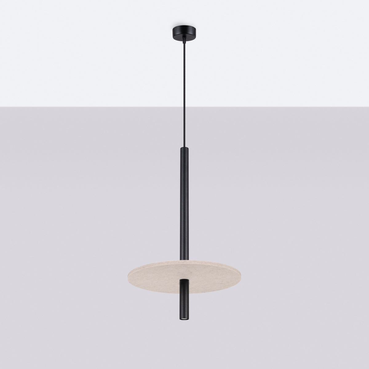 FELTRO 1 Pendelleuchte – Beige / Schwarz