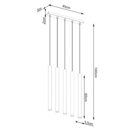 PASTELO 5L Beton Pendelleuchte
